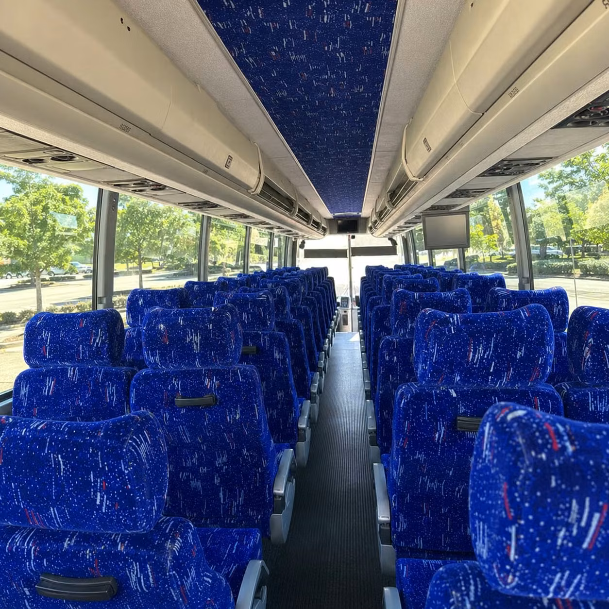 edison 56 passenger charter bus rental