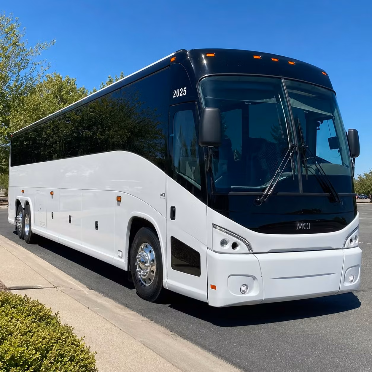 edison charter bus rental exterior